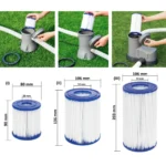 Cartucho de Filtro para Piscina Tipo I, II y III | Repuesto Universal para Bombas de Cartucho